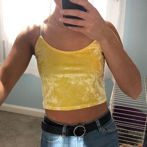 Yellow crop top